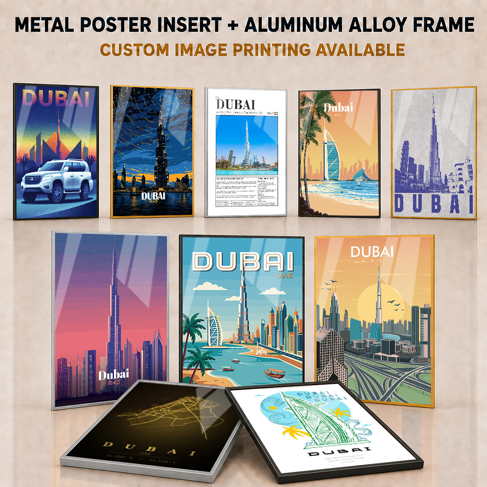 Home Office Dubai - Dubai / VAE, gerahmter Metalldruck, individuelles,