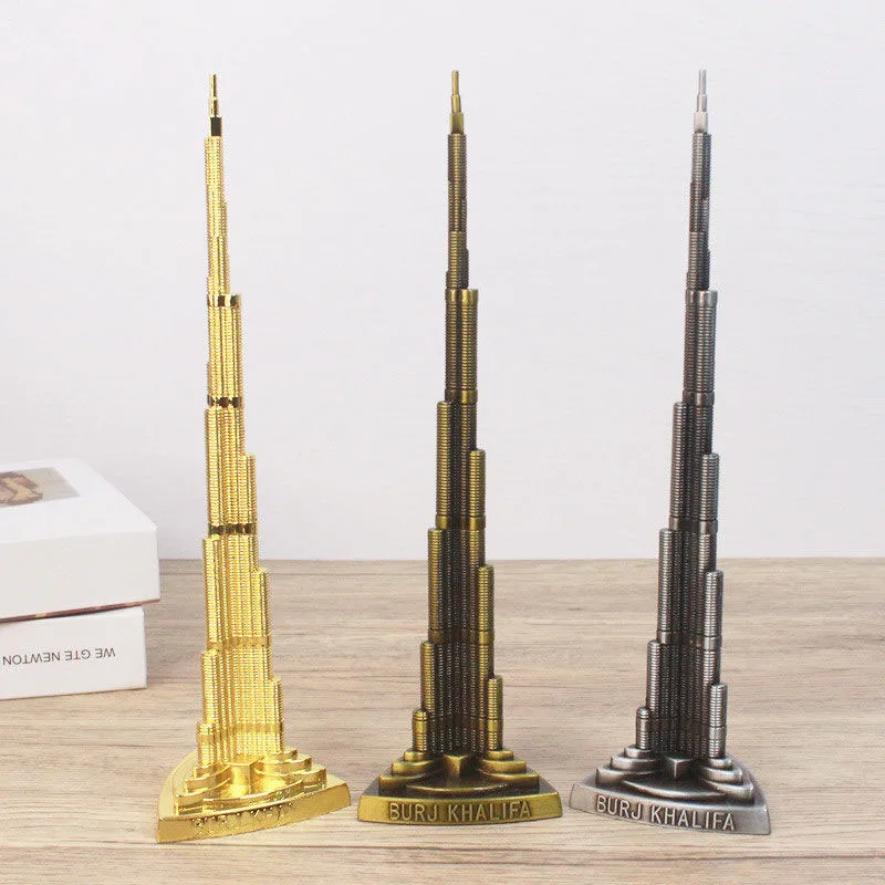 Home Office Dubai - Kreatives Dubai-Turm-Bauwerk aus Legierung, Dekoartikel für