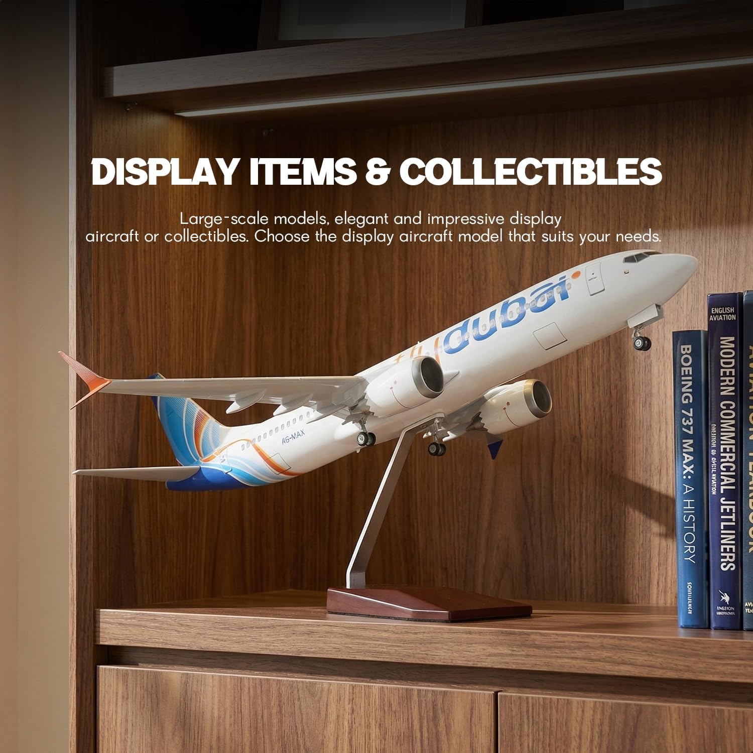 Home Office Dubai - Dubai B737 Resin-Diecast-Flugzeugmodellbausatz im Maßstab 1:85