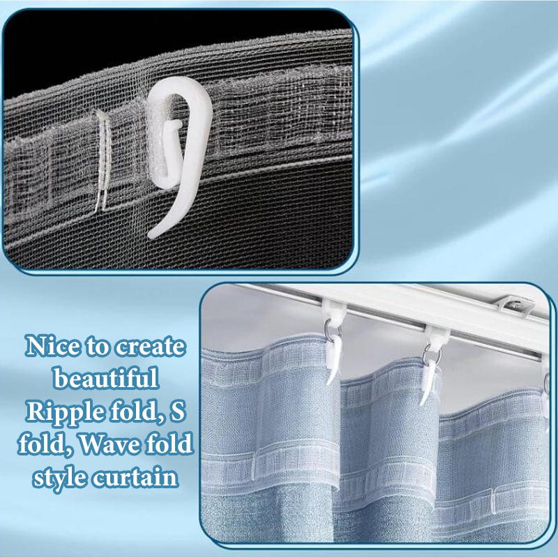Home Or Office Use - 100/200X Vorhang-Aufhängehaken, Ring, Fenstervorhang-Aufhänger, Haken aus