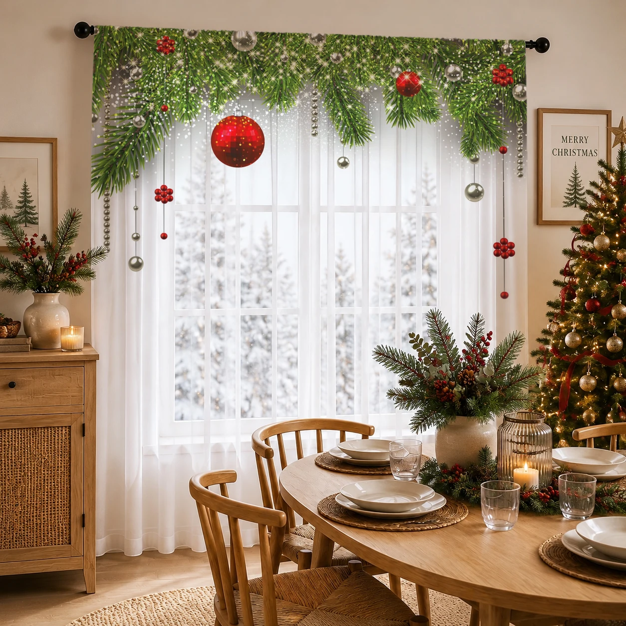 Transparenter Weihnachtsvorhan – Home Office With Plants Bewertung und Preis