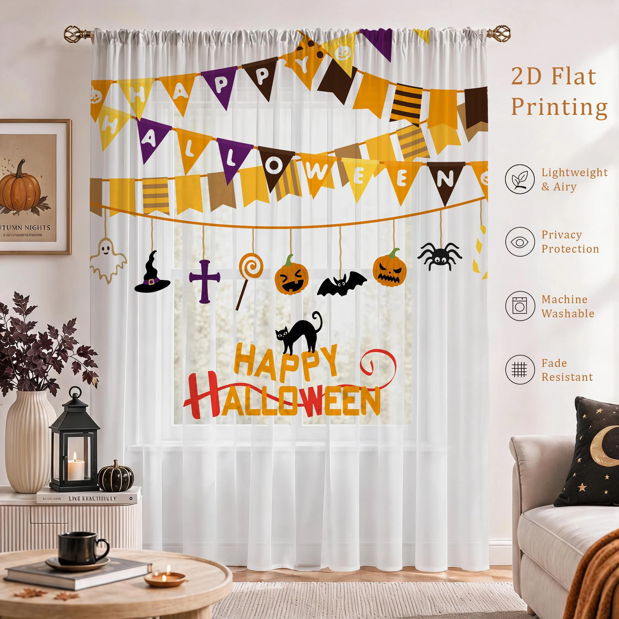 Halloween-Festival-Gardine, ho – Home Office With Plants Bewertung und Preis