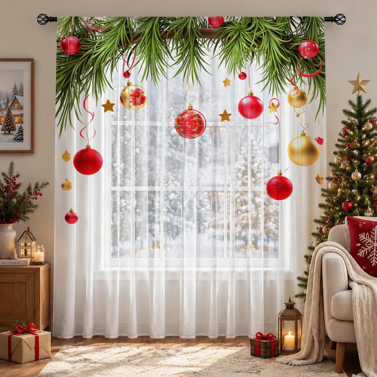 Transparenter Weihnachtsvorhan – Home Office With Plants Bewertung und Preis