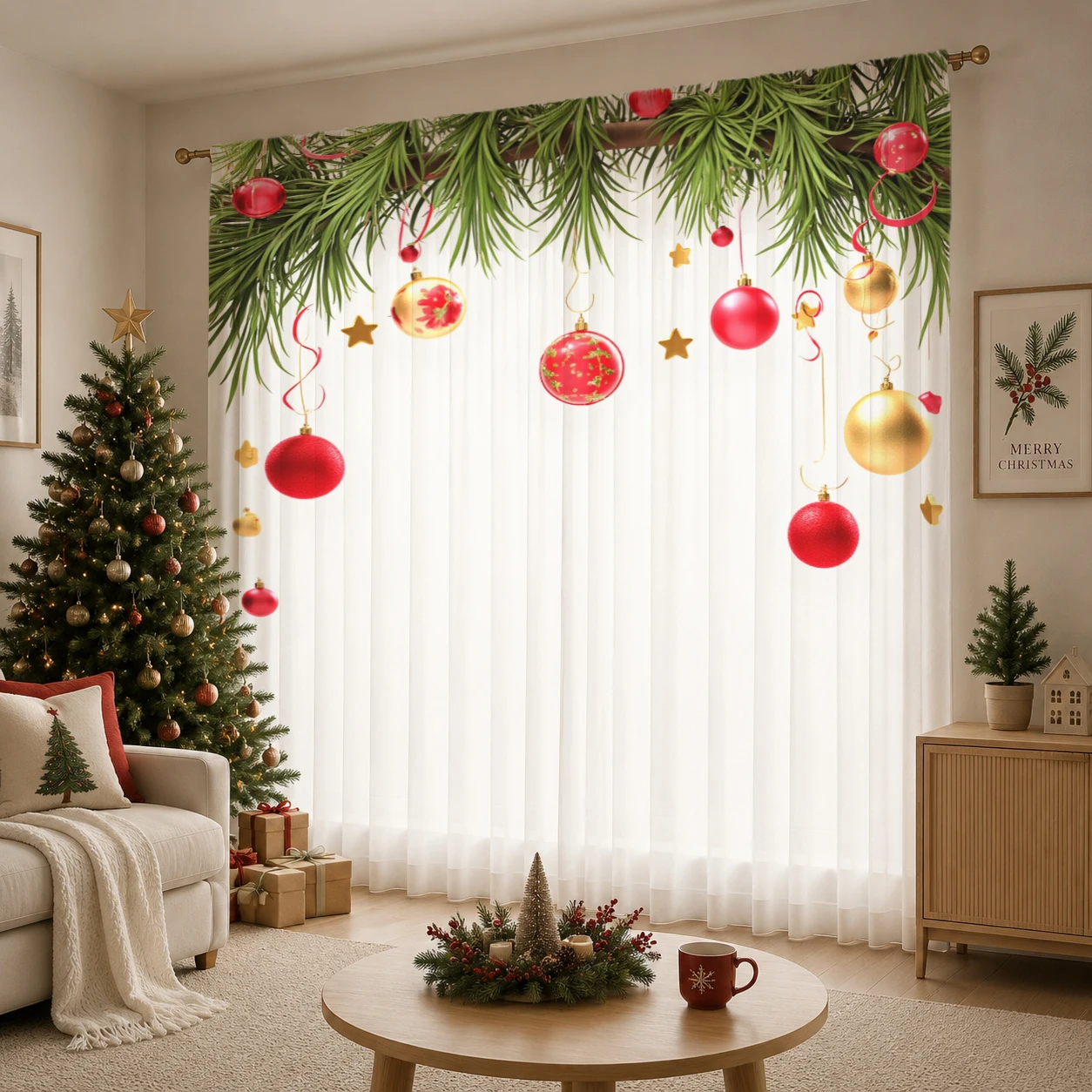 Transparenter Weihnachtsvorhan – Home Office With Plants Bewertung und Preis