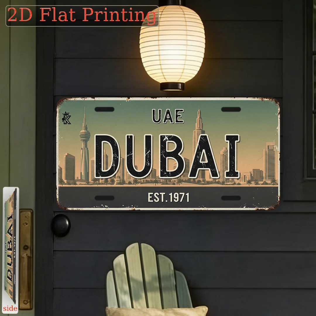 Dubai VAE EST.1971 Nummernschi – Home Office Dubai Bewertung und Preis